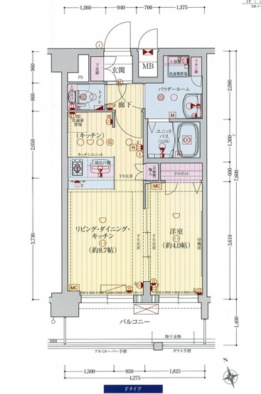 【間取り】 | プレサンス難波インフィニティ