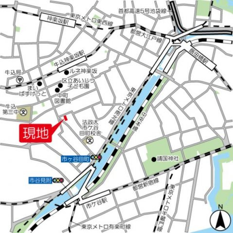 コスモリード市ヶ谷払方町の地図|コスモリード市ヶ谷払方町