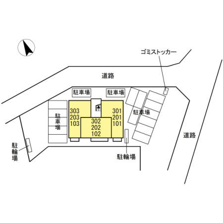 D-room渋見町の駐車場