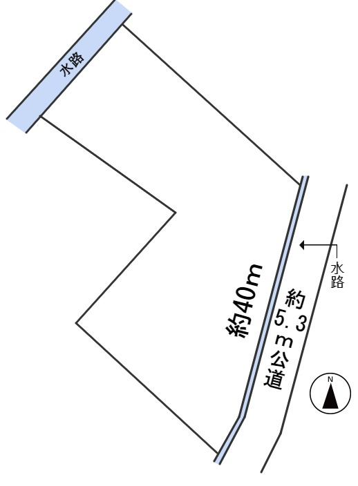 ６０９７９　羽島郡笠松町江川土地の区画図