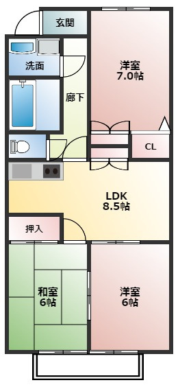 ブルウジュの間取り