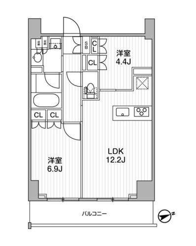 Dimus蔵前Residenceの間取り