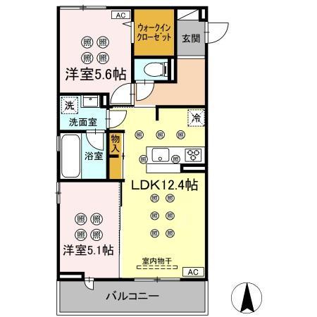 メゾン　ド　ウミライ元町の間取り