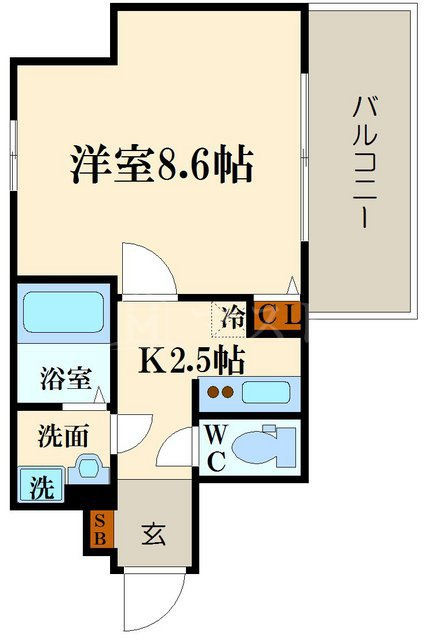 ピアグレース上本町の間取り