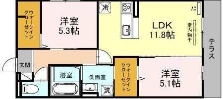 【間取り】 | ミュアフィールド（D-room）
