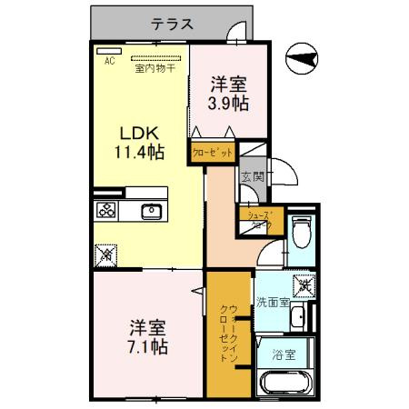 【間取り】 | ミュアフィールド（D-room）