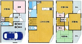 【間取り】 | 俊徳町5丁目　中古戸建