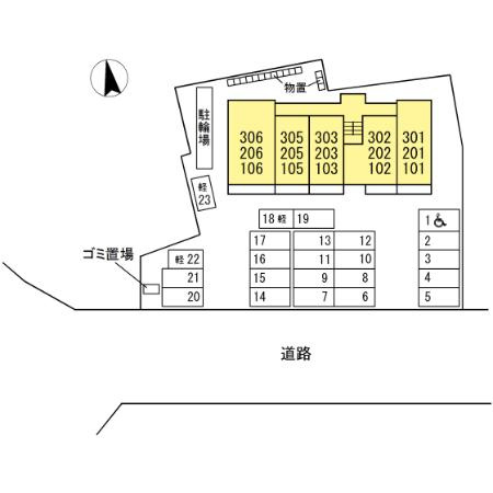 メゾン　ド　ウミライ元町の区画図