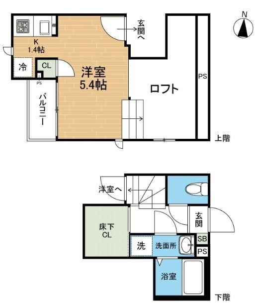 熊本市中央区春竹町大字春竹のアパートの間取り