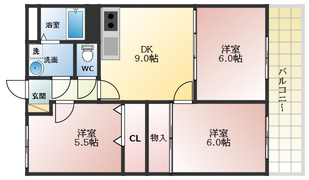 【間取り】 | サンウォークⅠ・Ⅱ
