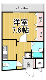 三和建設中山寺ビルの間取り