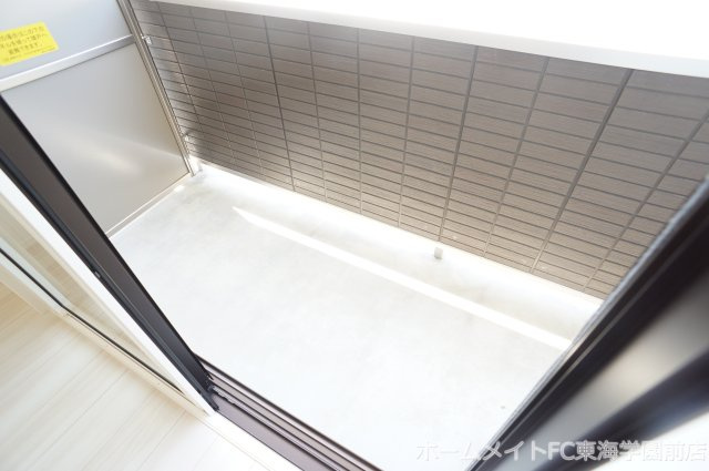 熊本市北区龍田７丁目のアパートのバルコニー