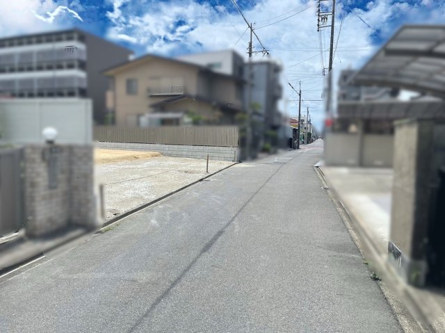 北区光音寺町一丁目土地　2号地の前面道路含む現地写真