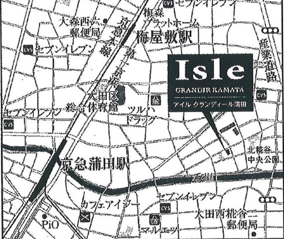 アイル　グランディール蒲田の地図