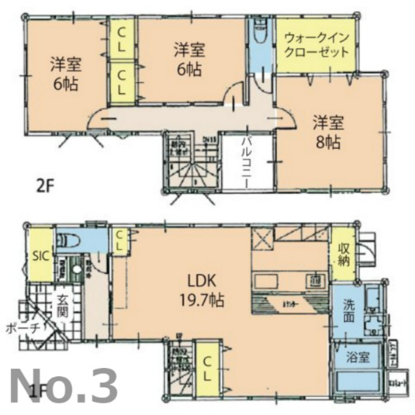 広島市安佐北区可部東４丁目　新築一戸建て（全４棟）の間取り