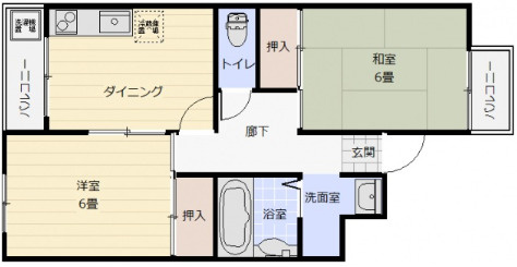 AnPalace庚午北の間取り
