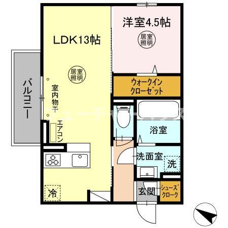 ウエスト・パーク　Ｂの間取り