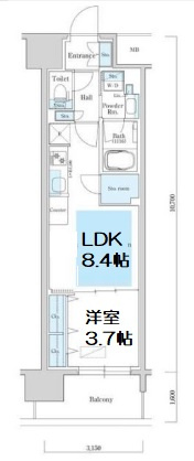【間取り】 | アーバネックス同心Ⅱ