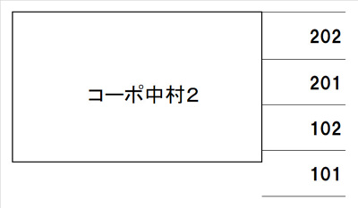 【区画図】 | コーポ中村Ⅱ