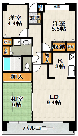 マルシェ伊丹の間取り
