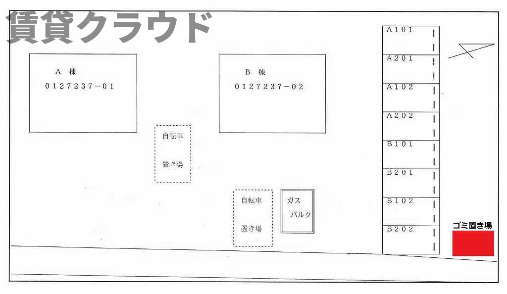 ヒルトップビューＢの区画図