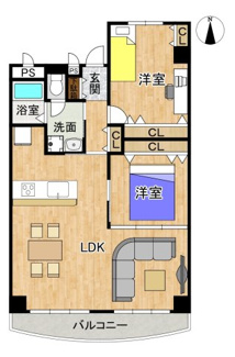 【間取り】 | 南茨木駅前ハイタウンB棟