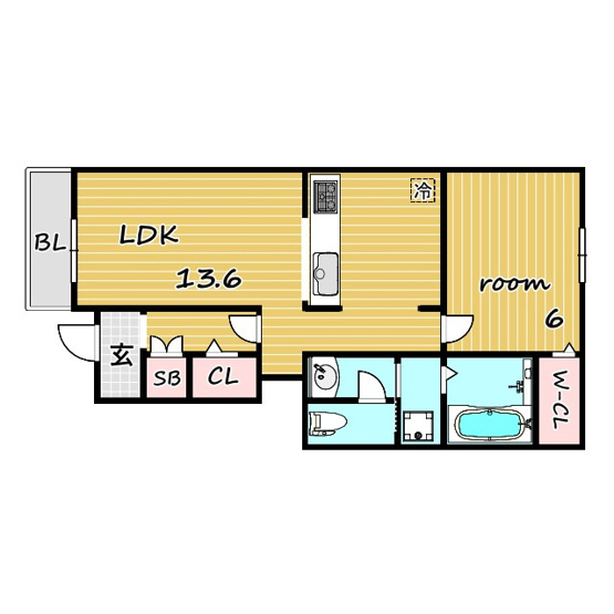 【間取り】 | アプリーコカーサセイA | ★ペット相談★ネット無料★浴室乾燥★防犯カメラ★追炊★