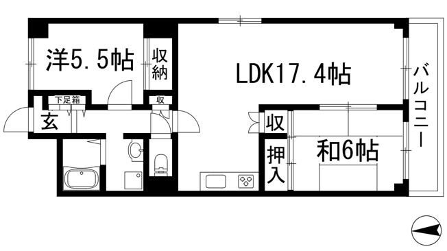 【間取り】 | ベルヴィ甲東園