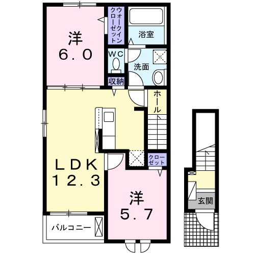 ニューライズ 外神の間取り