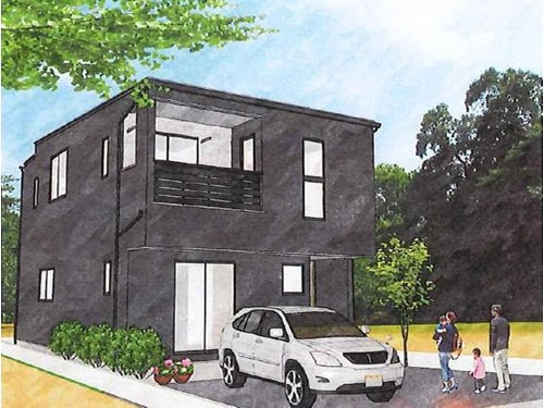 新築一戸建て　岡山市中区四御神・IV期の外観パース