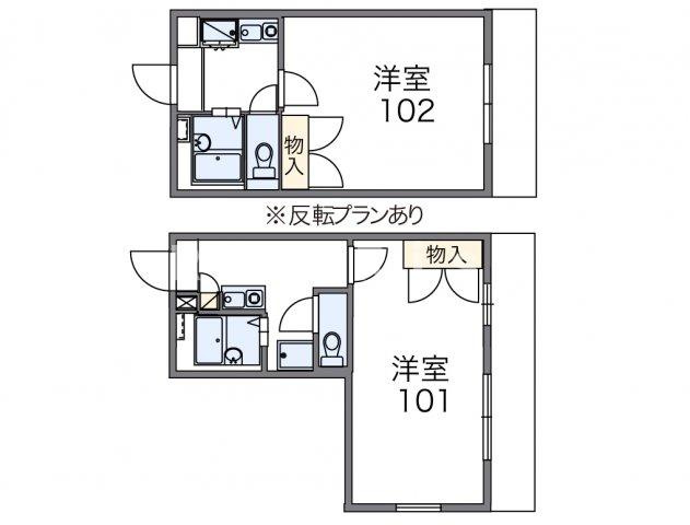 レオパレスロタシオンの間取り|代表的な間取のため実際の間取とは異なる場合があります