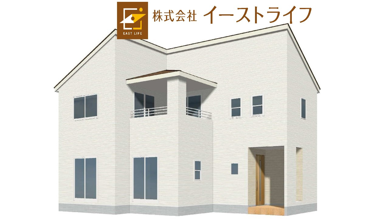 平北白土第4の外観パース|5号棟の外観パースです。