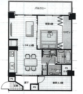 【間取り】 | ドミール堂島