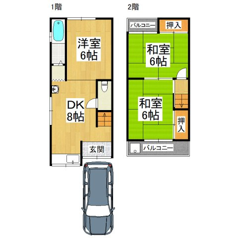 【間取り】 | 堺市東区日置荘田中町189-6