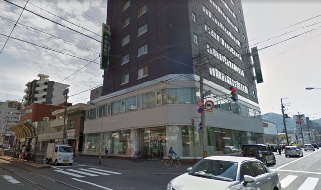 北海道銀行西線支店（242m）