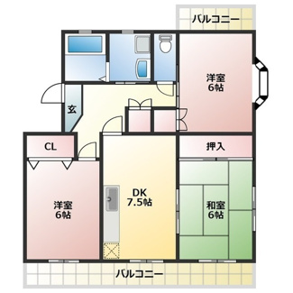 【間取り】 | ルネッサンス雅A棟
