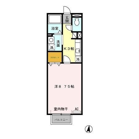シャルマン　Ｂ　　刈谷市近郊の賃貸はクラスホーム刈谷店の間取り