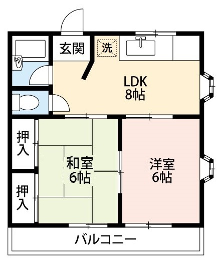 【間取り】 | ハイツ柿田