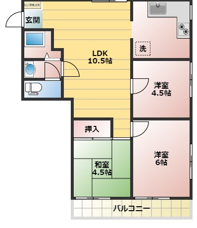 メゾン上野桜木の間取り