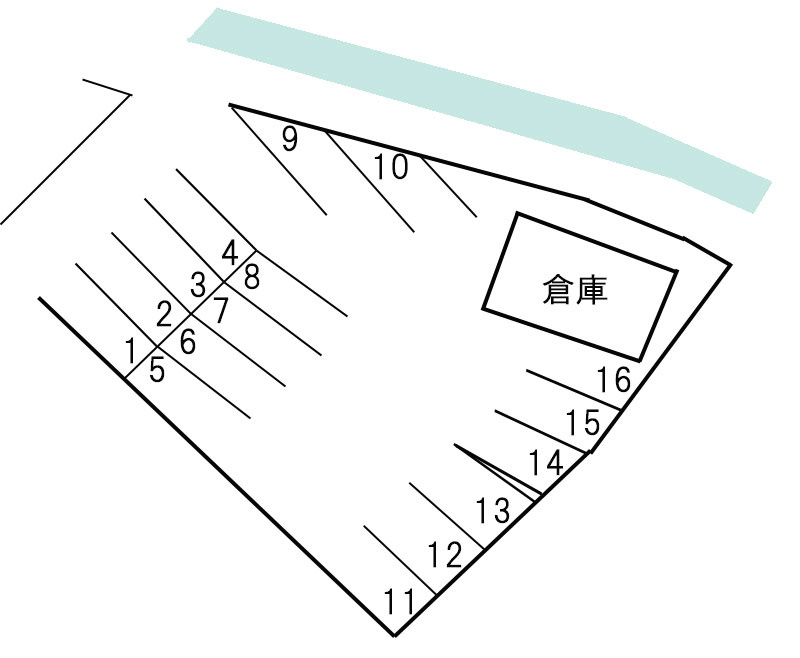 三好屋第二駐車場の区画図