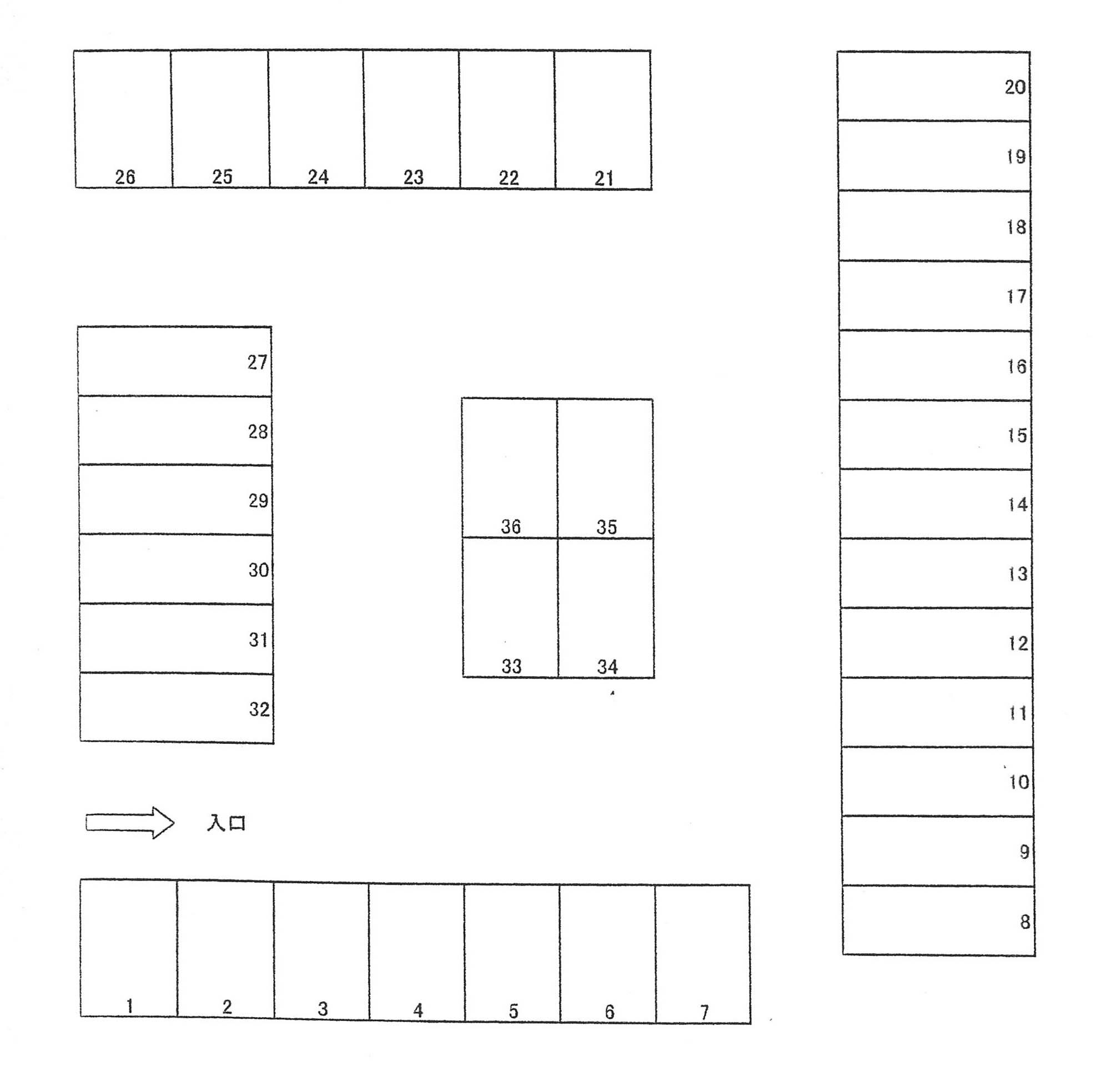 野原駐車場の区画図