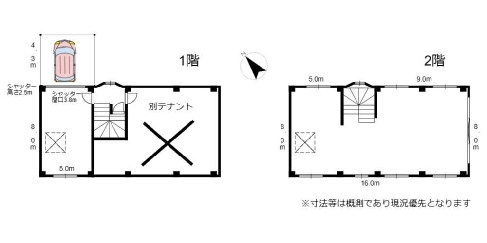 堺市西区浜寺石津町西　貸倉庫　物件番号：254837の間取り