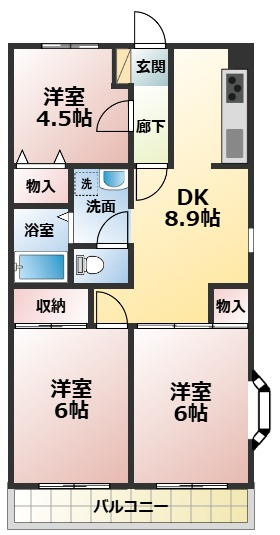 Ｅｌｌｅハイムの間取り
