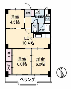 【間取り】 | 真締川ハイツ