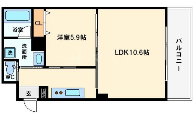 CITY　SPIRE難波WESTⅡの間取り