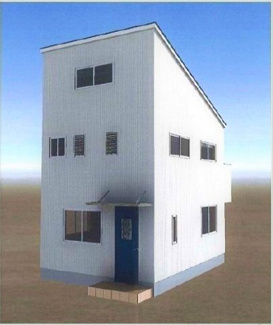 【外観パース】 | 片流れの屋根　大型ロフトあり