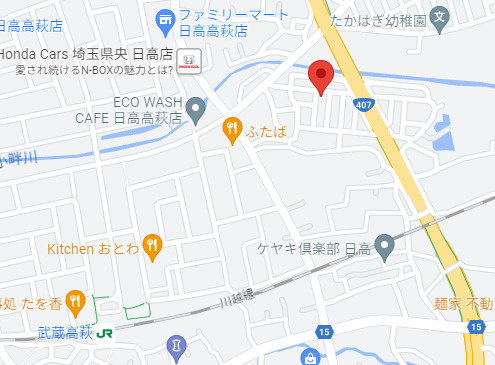 閑静な住宅街の北西角地の整形地の地図|武蔵高萩駅北口から徒歩10分です