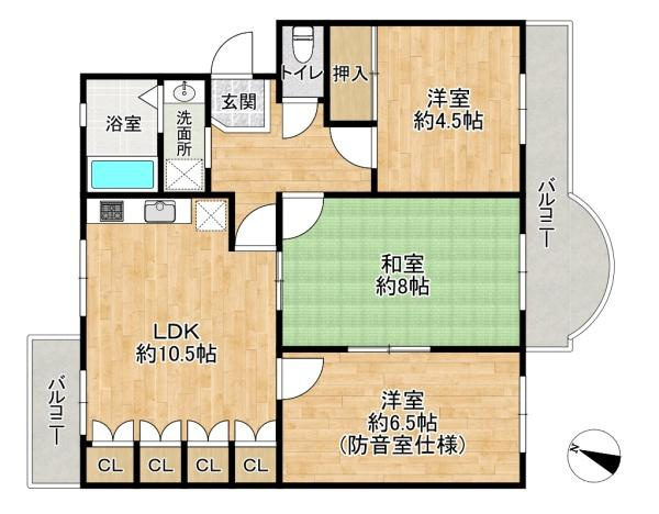 【間取り】 | 名谷19団地　80号棟