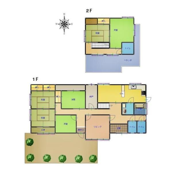 紀の川市西大井　中古戸建の間取り