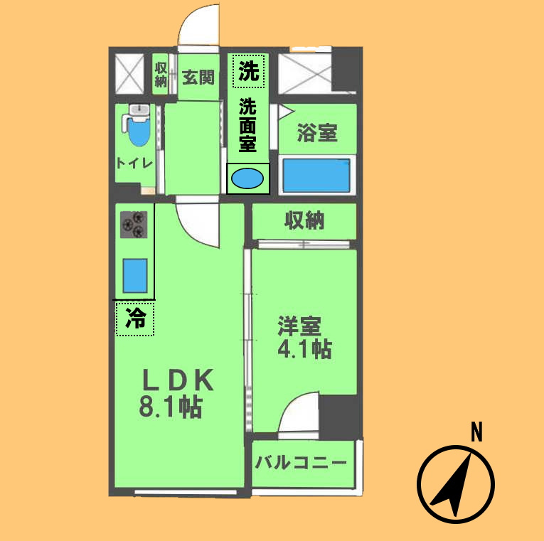 Pura Vida幅下の間取り